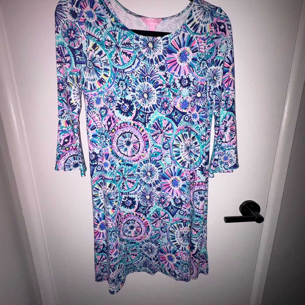 Lilly Pulitzer Multicolor Floral 3/4 Sleeve Dress